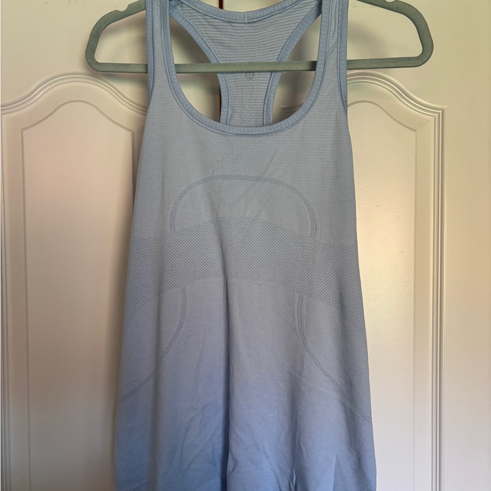lululemon athletica Sky Blue Muscle Tee